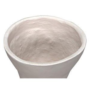 Vase, White Fiber Cement-Noir Furniture-Blue Hand Home