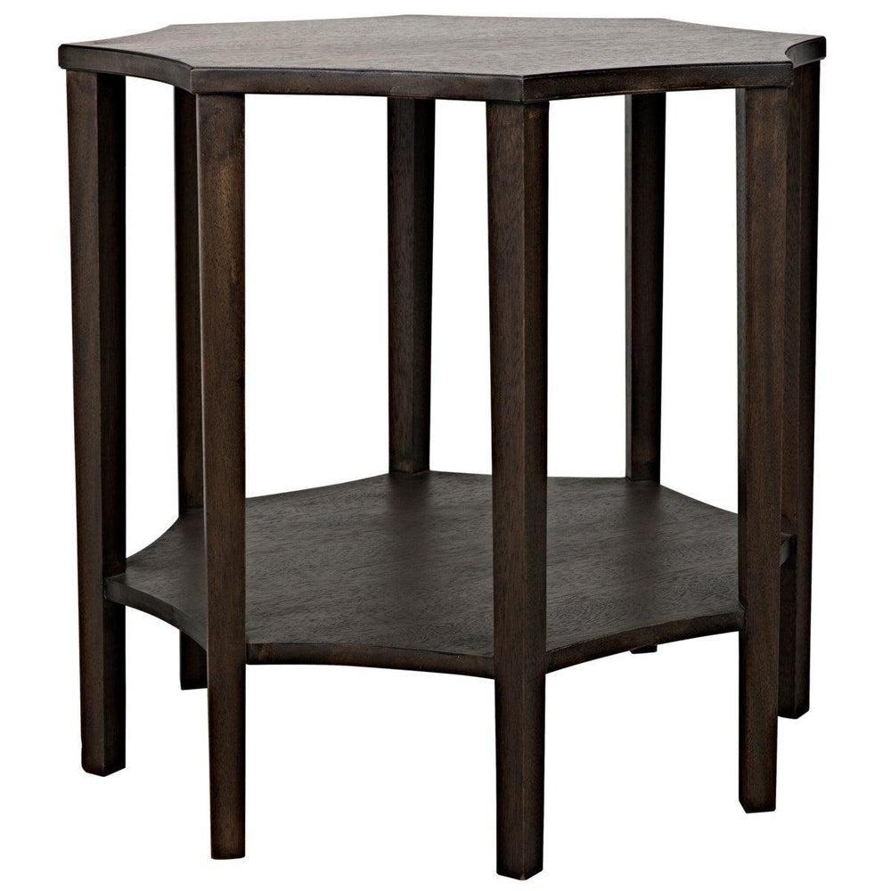Noir Ariana Side Table, Ebony Walnut-Noir Furniture-Blue Hand Home