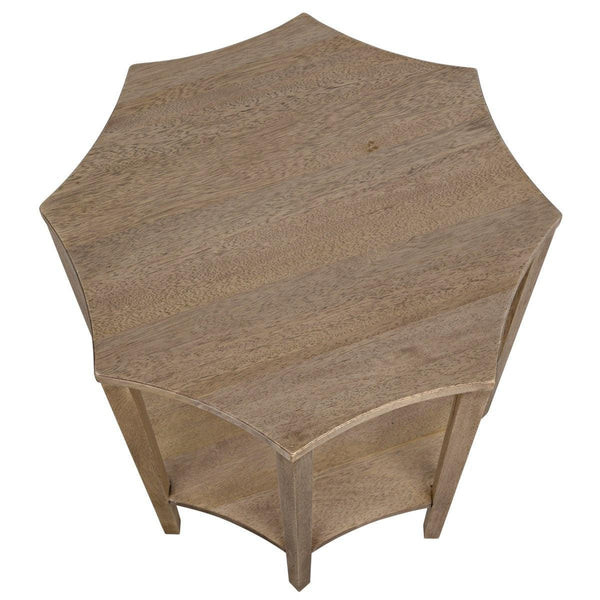 Noir Ariana Side Table, Washed Walnut-Noir Furniture-Blue Hand Home