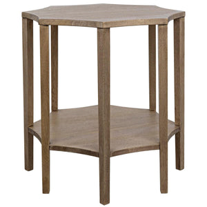 Noir Ariana Side Table, Washed Walnut-Noir Furniture-Blue Hand Home