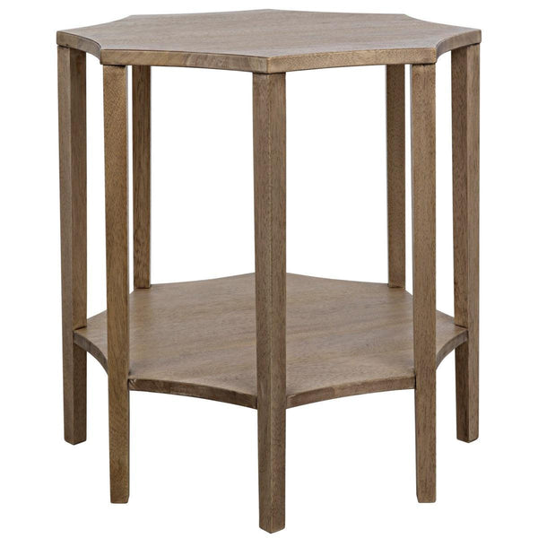 Noir Ariana Side Table, Washed Walnut-Noir Furniture-Blue Hand Home