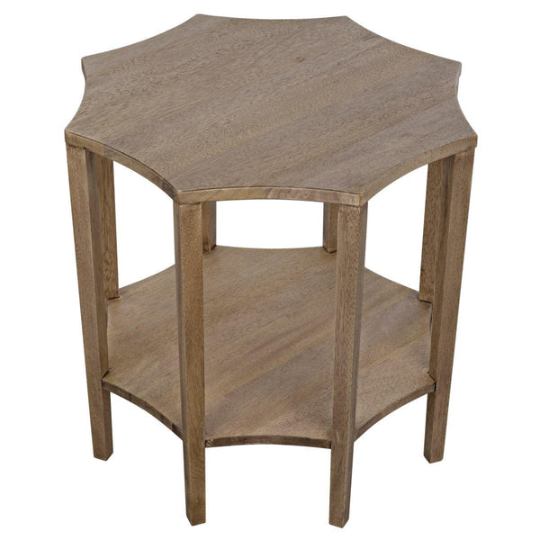 Noir Ariana Side Table, Washed Walnut-Noir Furniture-Blue Hand Home