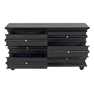 Ascona Chest, Hand Rubbed Black-Noir Furniture-Blue Hand Home
