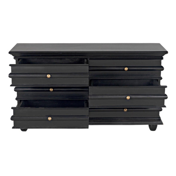 Ascona Chest, Hand Rubbed Black-Noir Furniture-Blue Hand Home