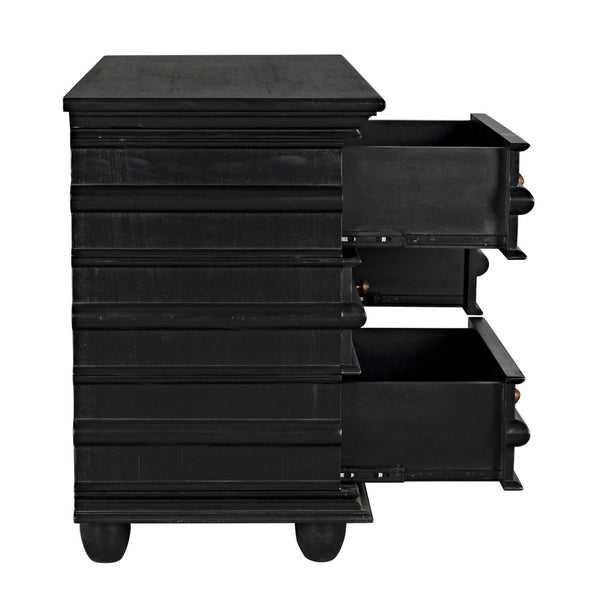 Ascona Chest, Hand Rubbed Black-Noir Furniture-Blue Hand Home