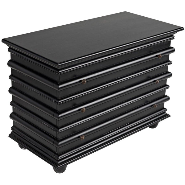 Ascona Small Chest, Hand Rubbed Black-Noir Furniture-Blue Hand Home