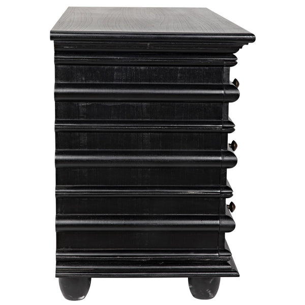 Ascona Small Chest, Hand Rubbed Black-Noir Furniture-Blue Hand Home