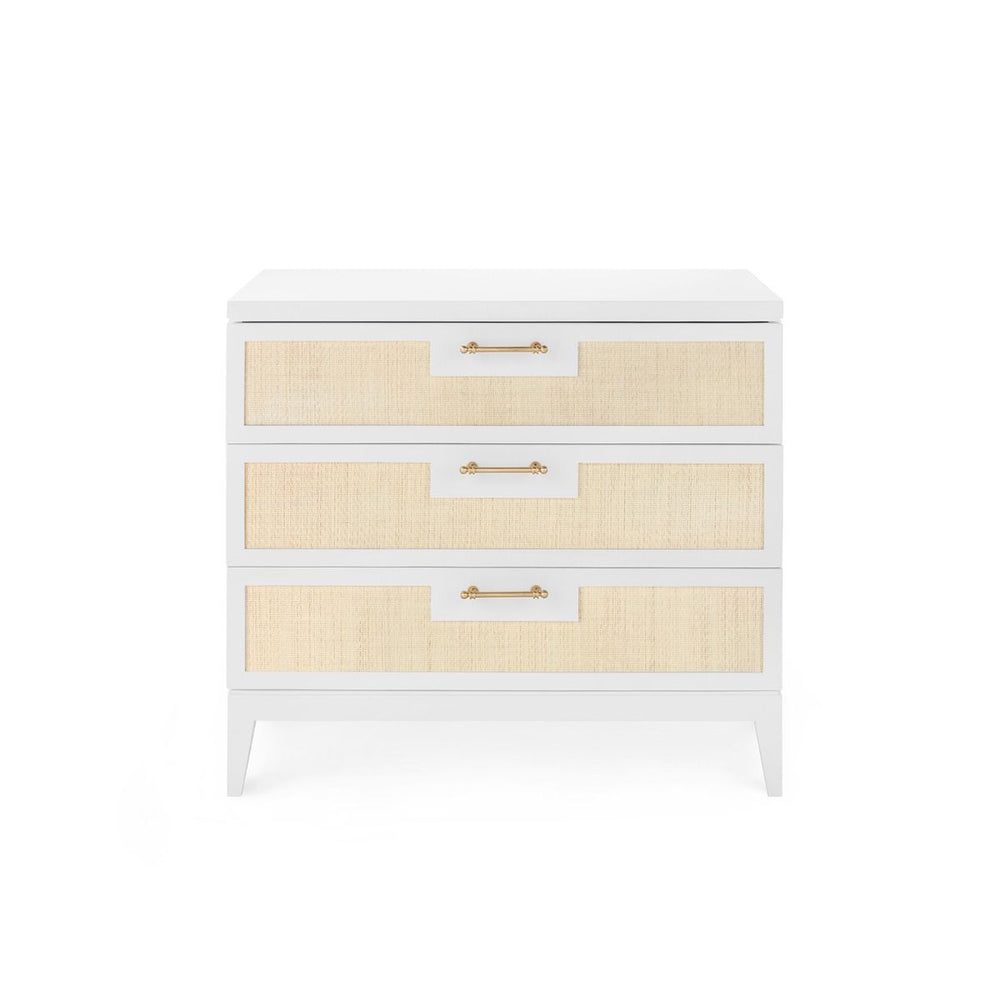 Villa & House - Astor 3-drawer Side Table, White-Bungalow 5-Blue Hand Home
