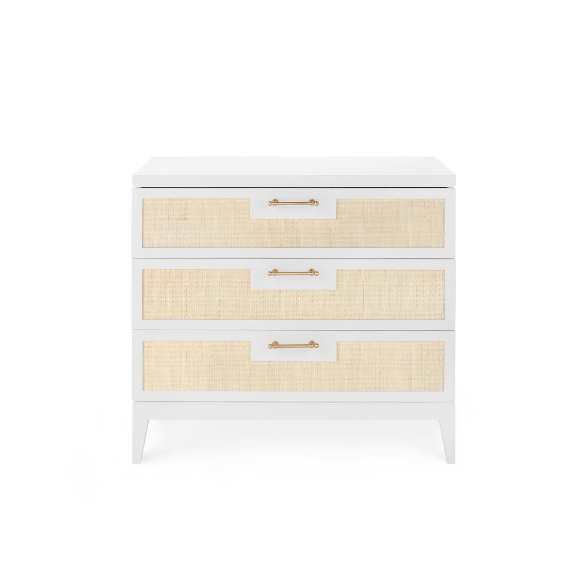 Villa &amp; House - Astor 3-drawer Side Table, White-Bungalow 5-Blue Hand Home
