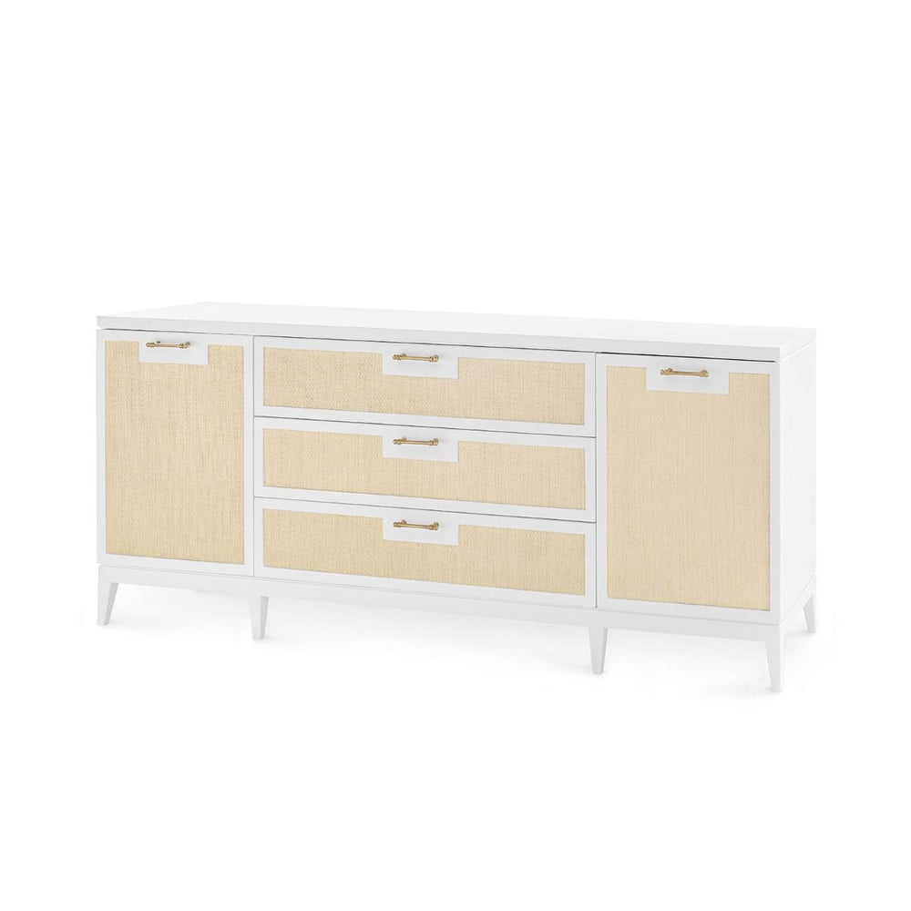 Villa & House - Astor 3-drawer & 2-door Cabinet, White-Bungalow 5-Blue Hand Home