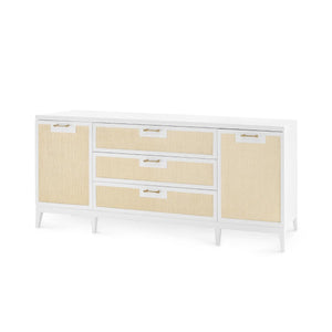 Villa & House - Astor 3-drawer & 2-door Cabinet, White-Bungalow 5-Blue Hand Home
