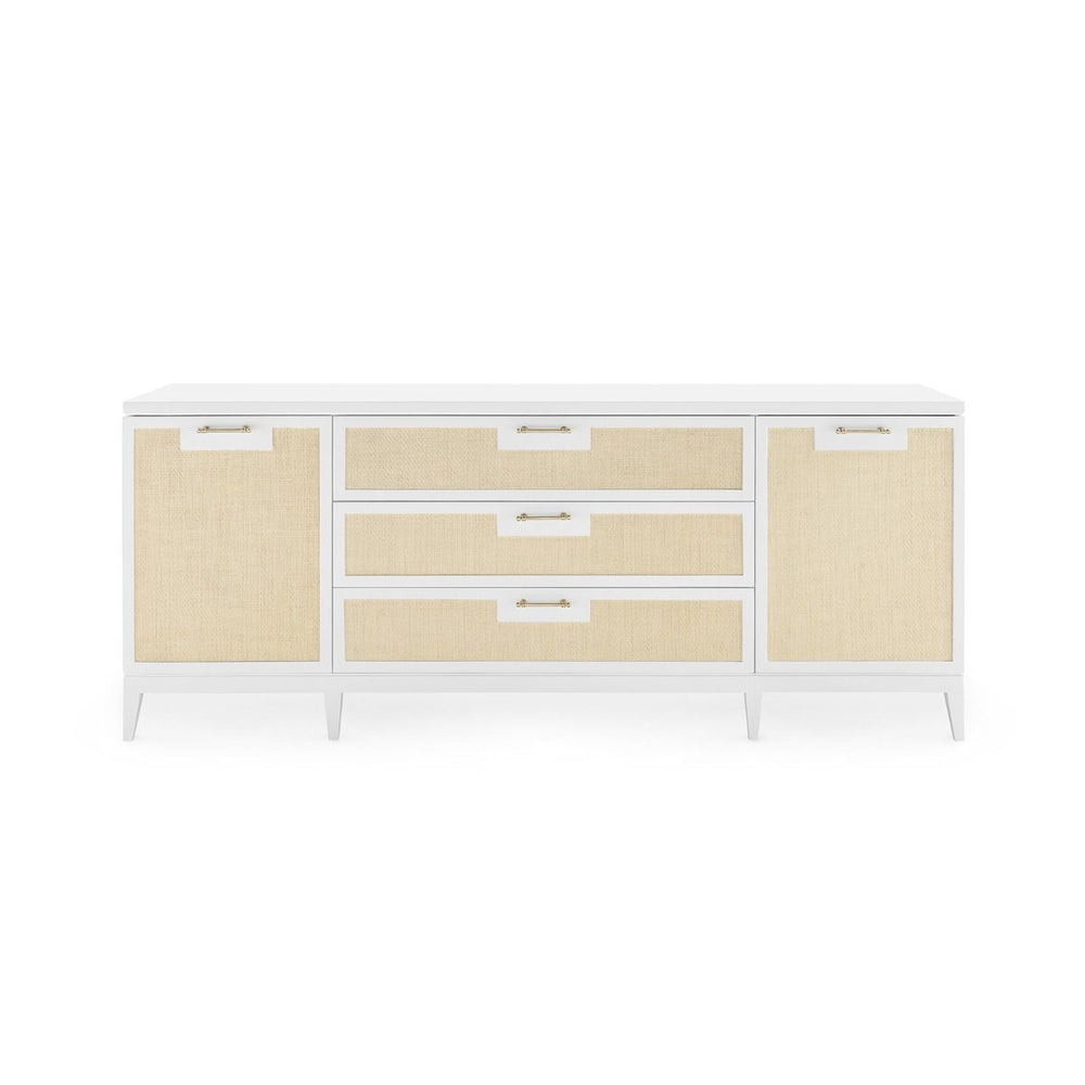 Villa & House - Astor 3-drawer & 2-door Cabinet, White-Bungalow 5-Blue Hand Home