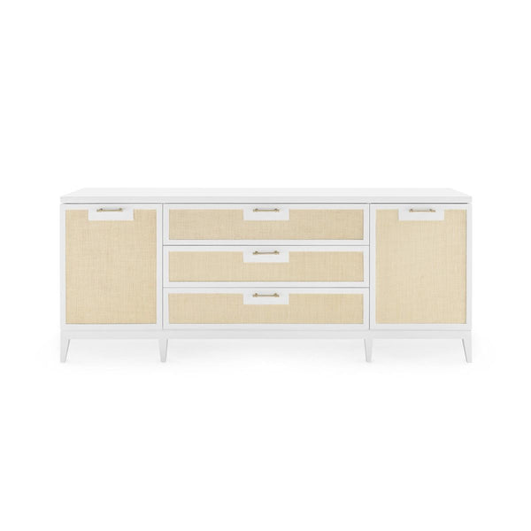 Villa & House - Astor 3-drawer & 2-door Cabinet, White-Bungalow 5-Blue Hand Home