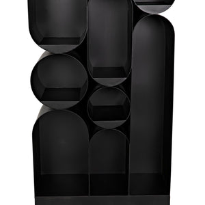 Atomic Bookcase, Metal-Noir Furniture-Blue Hand Home