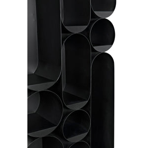 Atomic Bookcase, Metal-Noir Furniture-Blue Hand Home