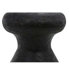 Samson Stool/Side Table, Burnt Black