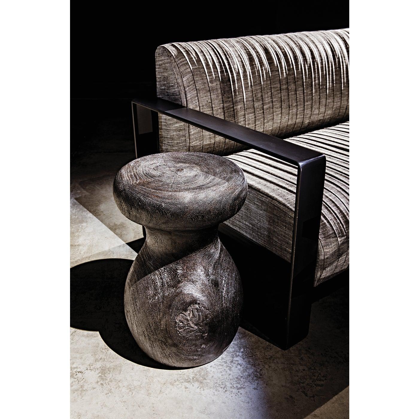 Samson Stool/Side Table, Burnt Black