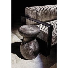 Samson Stool/Side Table, Burnt Black