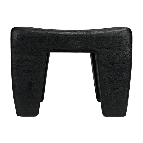 Sumo Stool, Black Burnt-Noir Furniture-Blue Hand Home