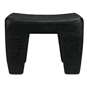 Sumo Stool, Black Burnt-Noir Furniture-Blue Hand Home