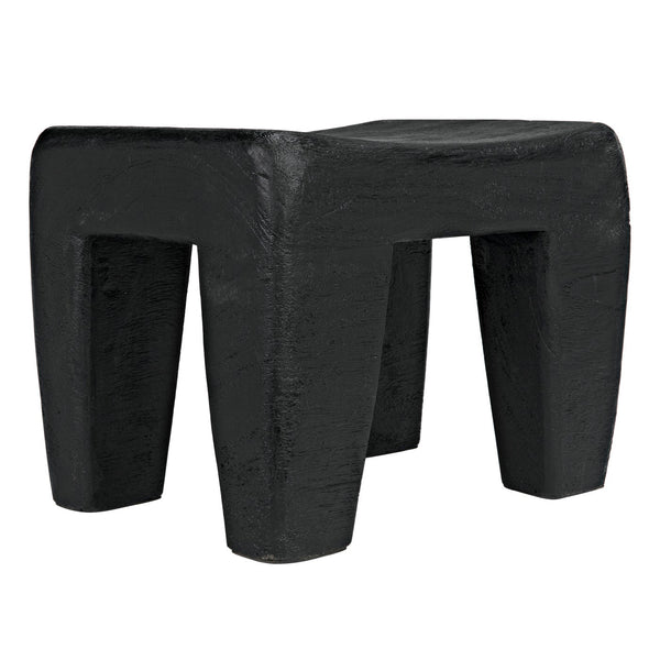 Sumo Stool, Black Burnt-Noir Furniture-Blue Hand Home