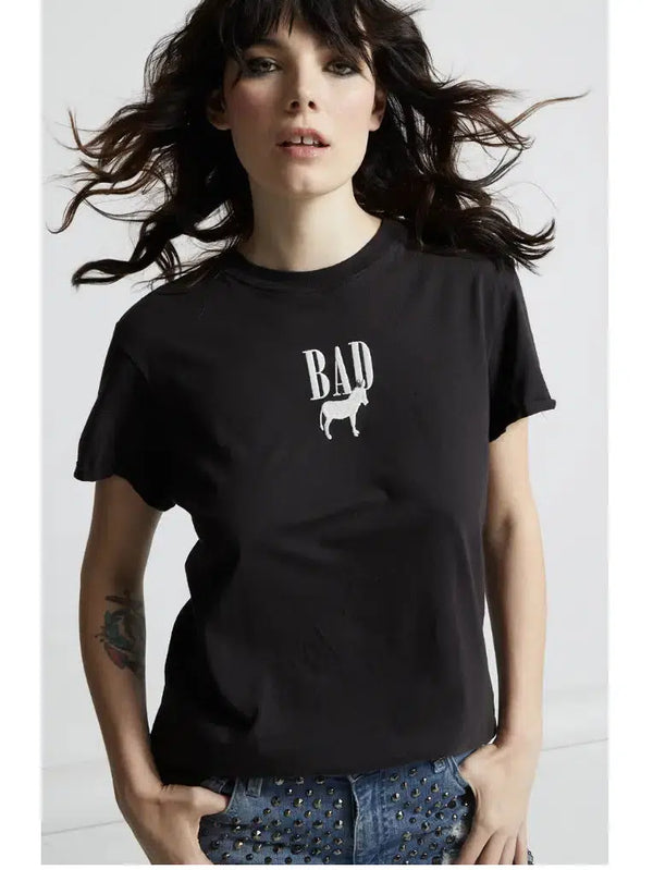 Bad Donkey White Embroidery-Blue Hand Home