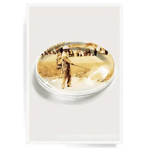 Crystal Oval Paperweight-Ben's Garden-Blue Hand Home