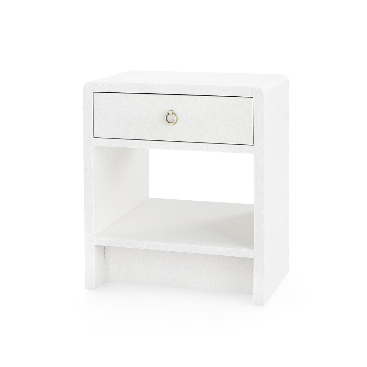 Villa &amp; House - Benjamin 1-Drawer Side Table, White Linen-Bungalow 5-Blue Hand Home