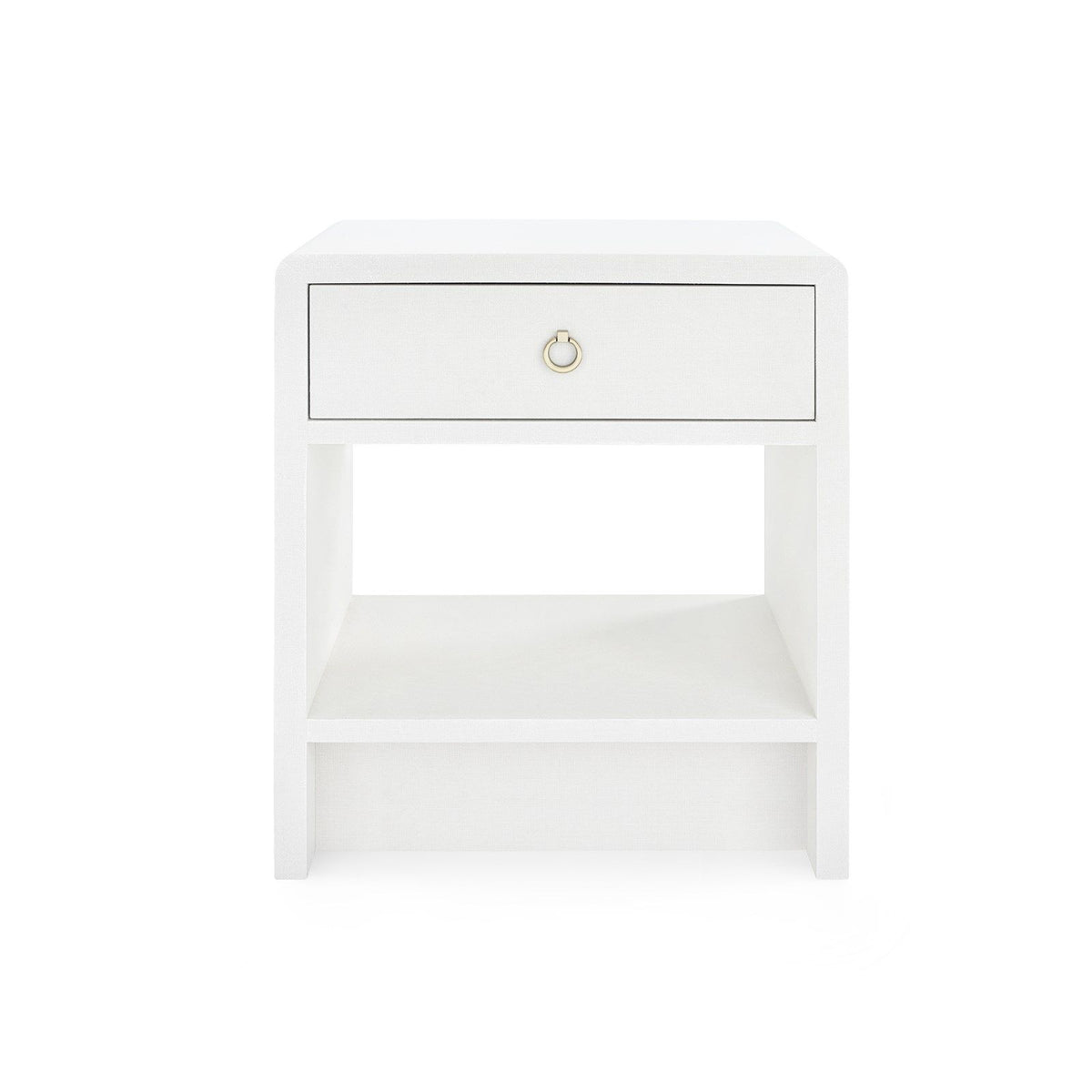Villa &amp; House - Benjamin 1-Drawer Side Table, White Linen-Bungalow 5-Blue Hand Home