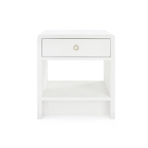 Villa & House - Benjamin 1-Drawer Side Table, White Linen-Bungalow 5-Blue Hand Home