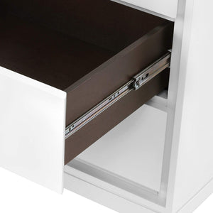 Villa & House - Bergamo 3-Drawer Side Table In White-Bungalow 5-Blue Hand Home