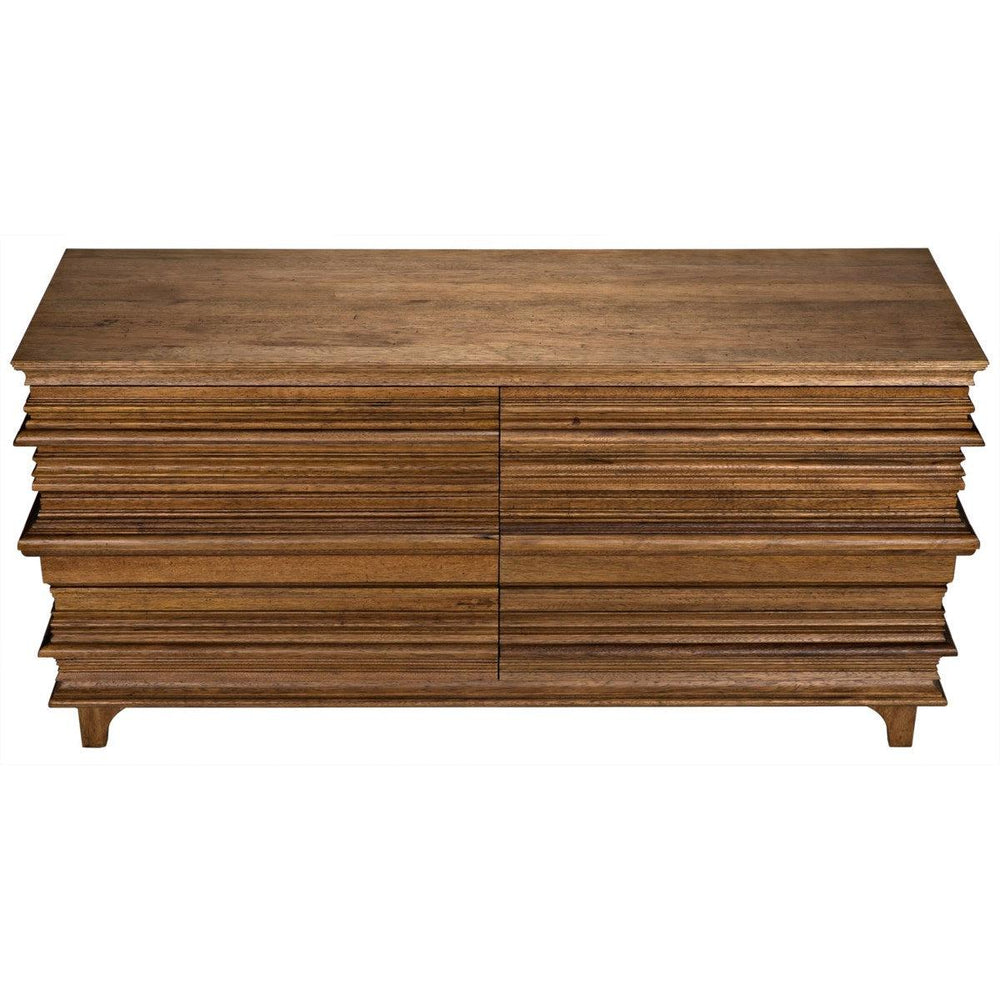 Noir Bernard 6 Drawer, Dark Walnut-Noir Furniture-Blue Hand Home