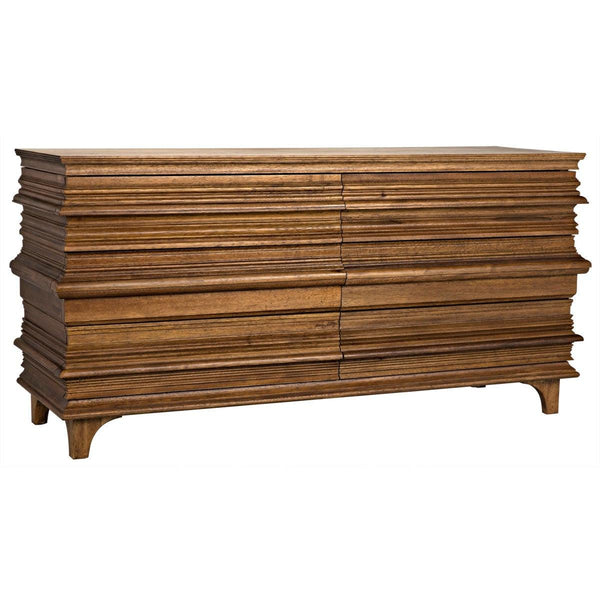 Noir Bernard 6 Drawer, Dark Walnut-Noir Furniture-Blue Hand Home
