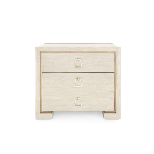 Villa & House - Blake 3-drawer Side Table, Blanched Oak-Bungalow 5-Blue Hand Home