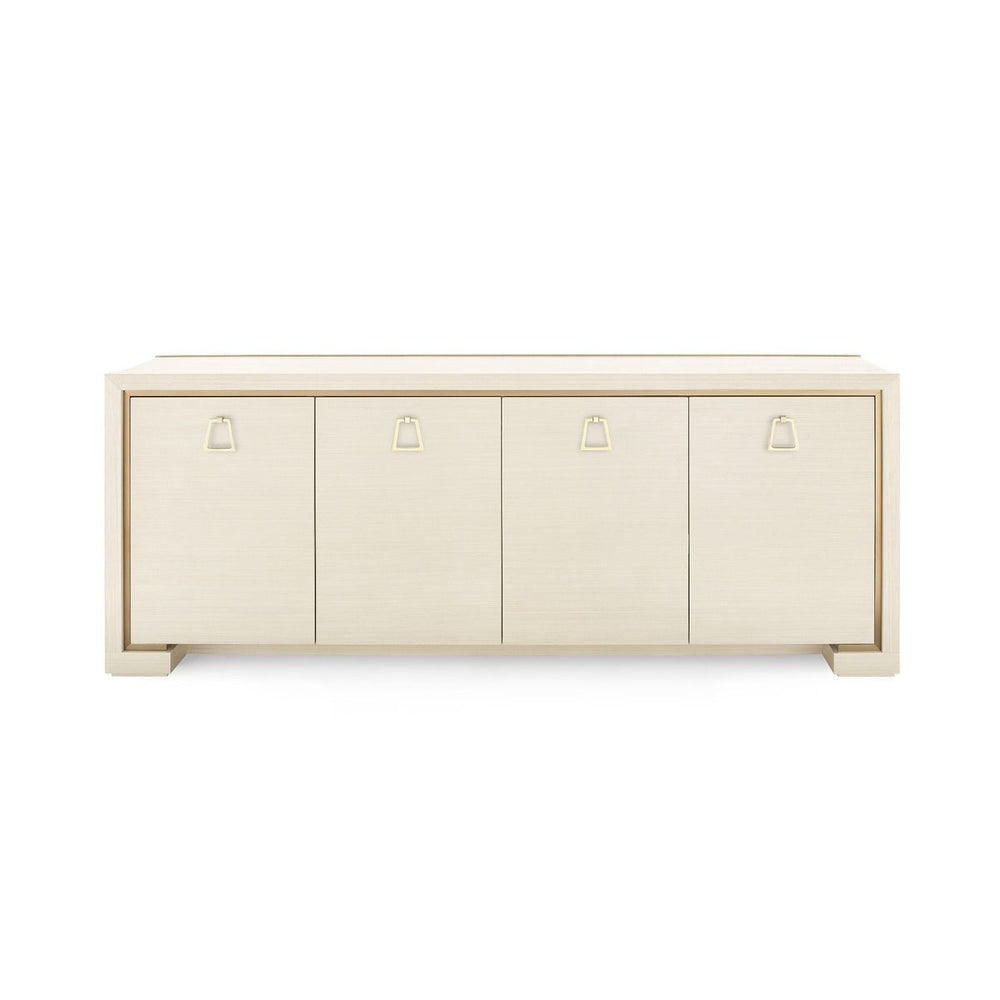 Villa & House - Blake 4-door Cabinet, Blanched Oak-Bungalow 5-Blue Hand Home