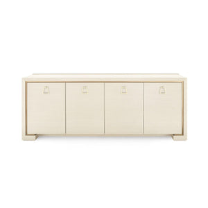 Villa & House - Blake 4-door Cabinet, Blanched Oak-Bungalow 5-Blue Hand Home
