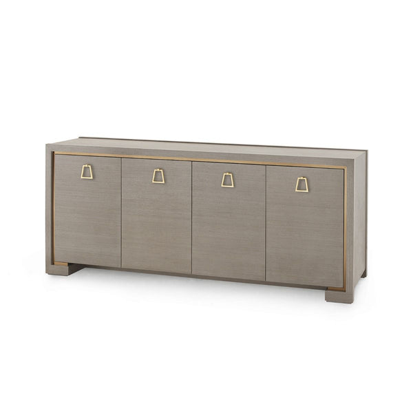 Villa & House - Blake 4-door Cabinet, Taupe Gray-Bungalow 5-Blue Hand Home