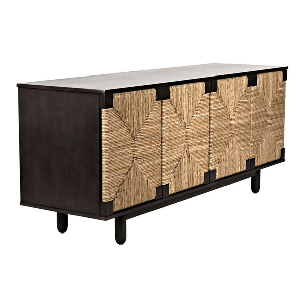 Noir Brook 4 Door Sideboard, Pale-Noir Furniture-Blue Hand Home