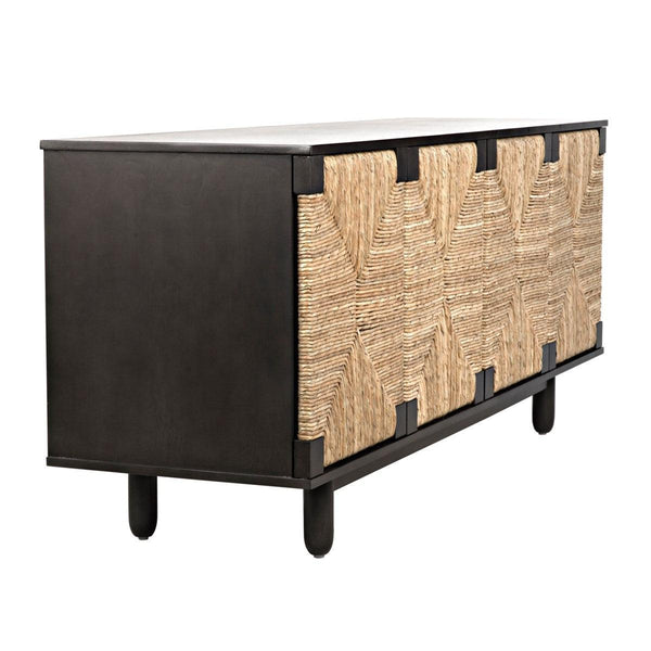 Noir Brook 4 Door Sideboard, Pale-Noir Furniture-Blue Hand Home