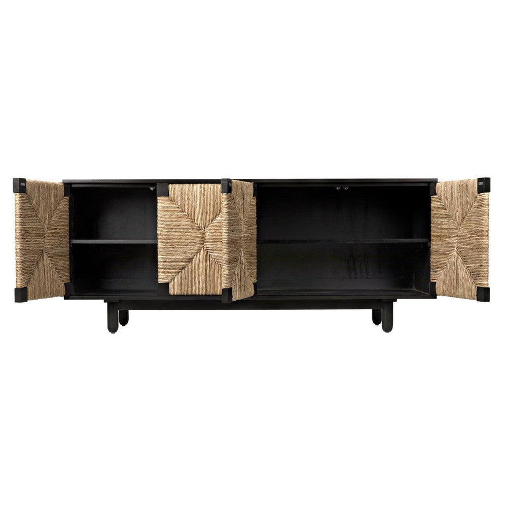 Noir Brook 4 Door Sideboard, Pale-Noir Furniture-Blue Hand Home