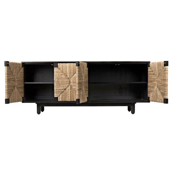 Noir Brook 4 Door Sideboard, Pale-Noir Furniture-Blue Hand Home