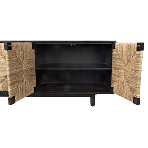 Noir Brook 4 Door Sideboard, Pale-Noir Furniture-Blue Hand Home