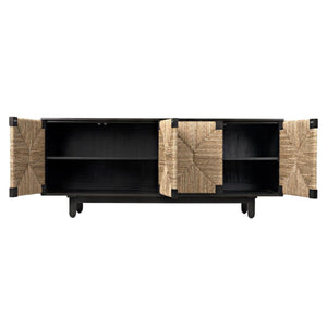 Noir Brook 4 Door Sideboard, Pale-Noir Furniture-Blue Hand Home