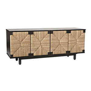 Noir Brook 4 Door Sideboard, Pale-Noir Furniture-Blue Hand Home