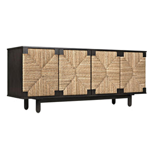 Noir Brook 4 Door Sideboard, Pale-Noir Furniture-Blue Hand Home