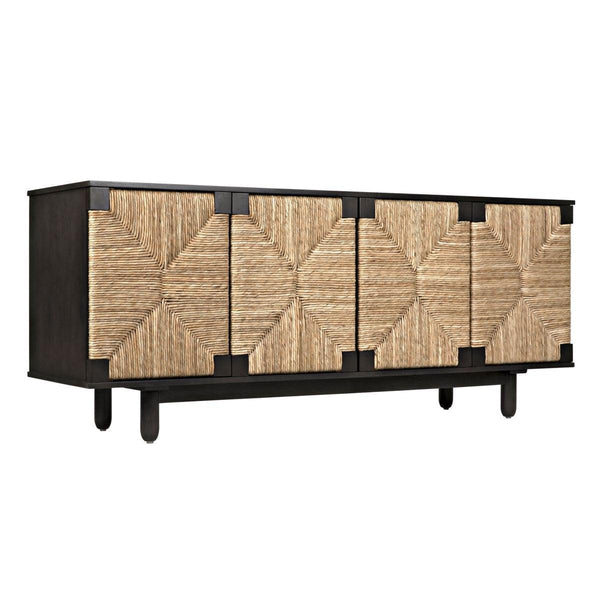 Noir Brook 4 Door Sideboard, Pale-Noir Furniture-Blue Hand Home