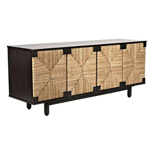 Noir Brook 4 Door Sideboard, Pale-Noir Furniture-Blue Hand Home