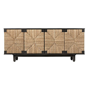 Noir Brook 4 Door Sideboard, Pale-Noir Furniture-Blue Hand Home