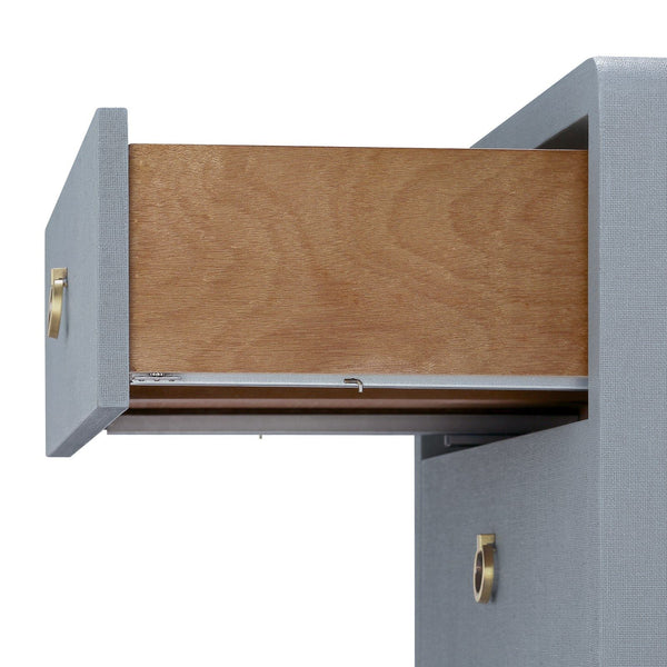 Villa & House - Bryant 3-drawer Side Table, Gray-Bungalow 5-Blue Hand Home