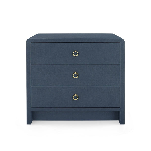 Villa & House - Bryant 3-drawer Side Table, Navy Blue-Bungalow 5-Blue Hand Home